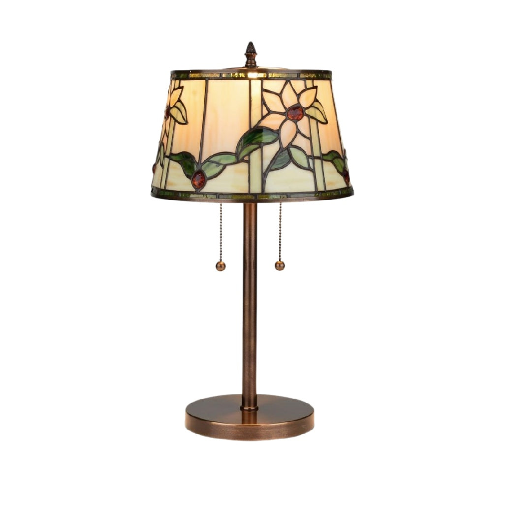 **Technische titel in het Nederlands: 'Stijlvolle Tiffany-lamp met bloemmotief'**