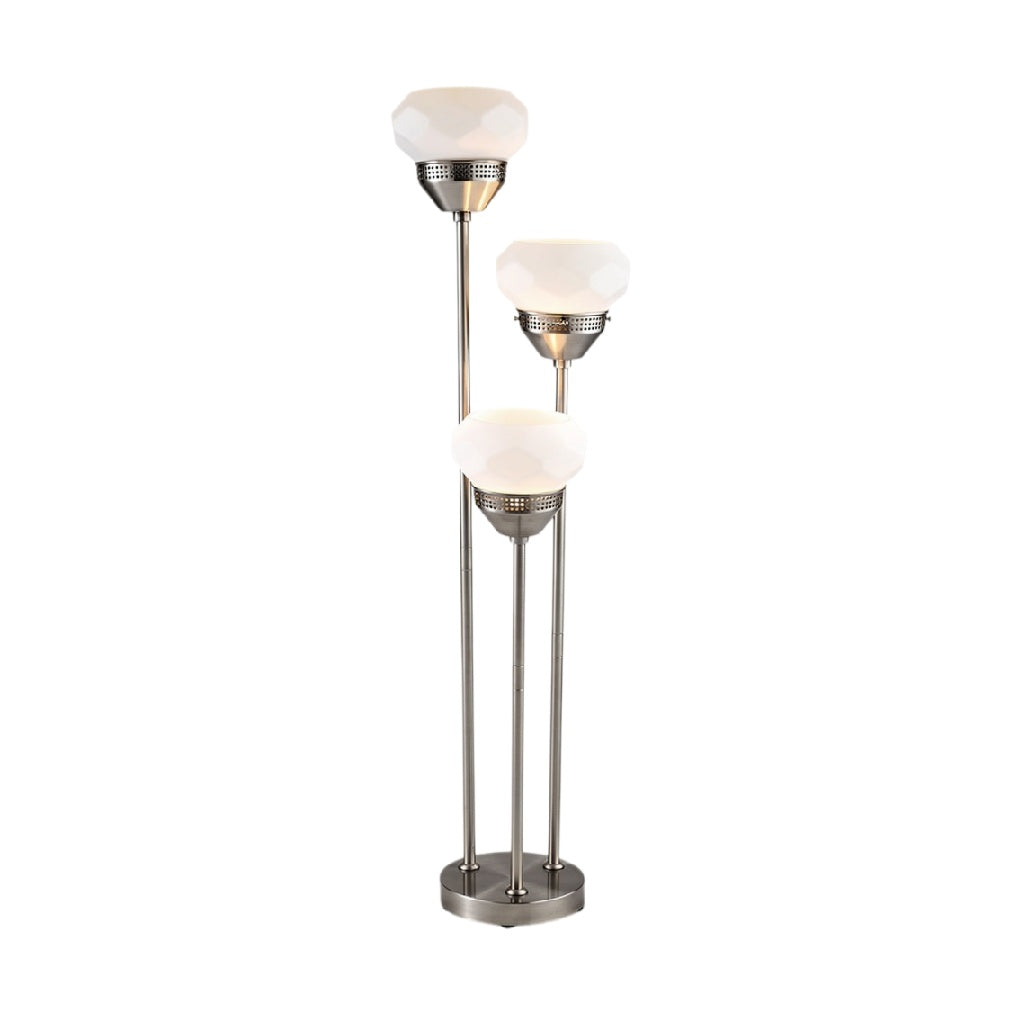 **Vloerlamp Driehoekige Kap met Verchroomde Staan**