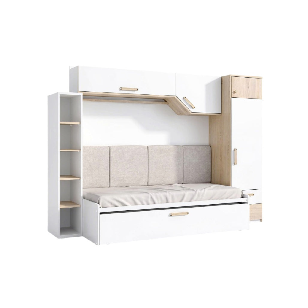 **Technische titel in het Nederlands:** Multifunctionele wandmeubel met uitschuifbed en opbergruimte
