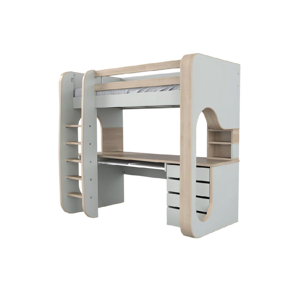 **Technische titel in het Nederlands:** **Moderne Scandi-stijl Hefbed met Opslagruimte**